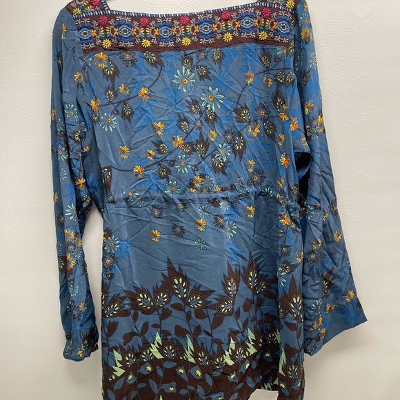 Johnny was embroidered 100% silk long sleeves tunic size M - Picture 5 of 10
